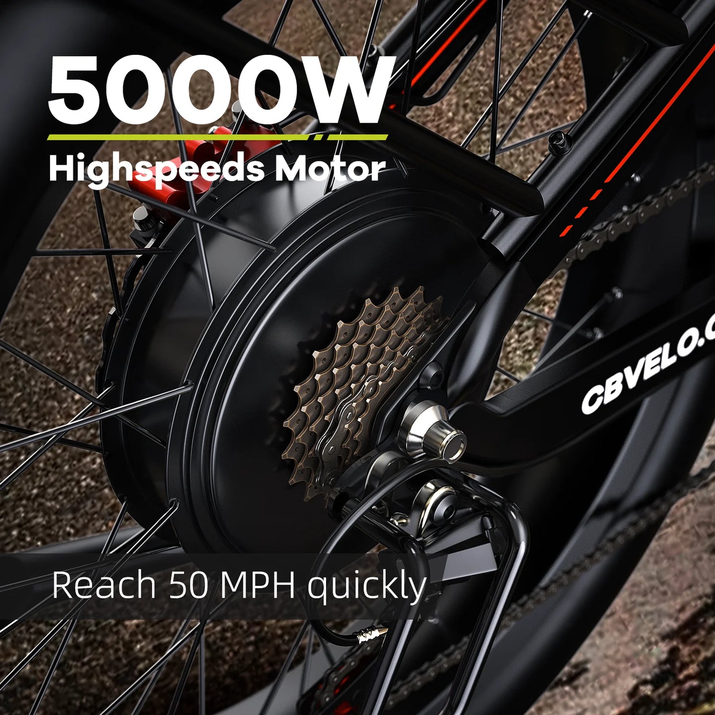 CYBERVELO EK9 5000W Off-Road Electric Bike Fat Tire