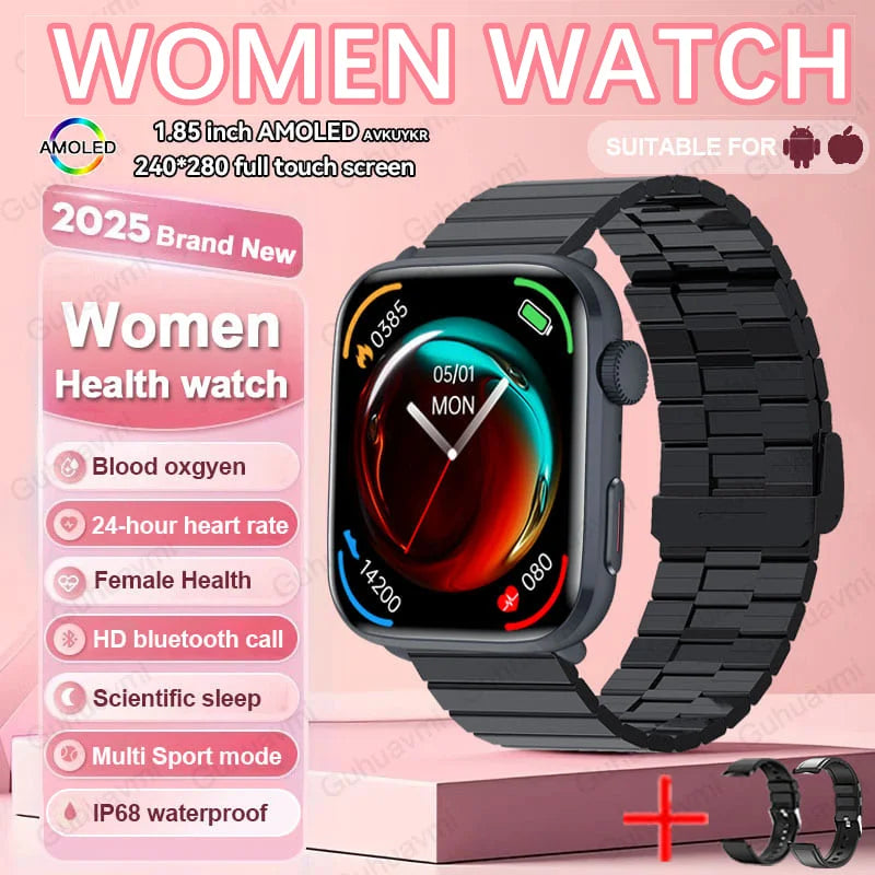 AI Smart Diagnosis Watch HRV PPG Blood Pressure Health Monitor NFC IP68