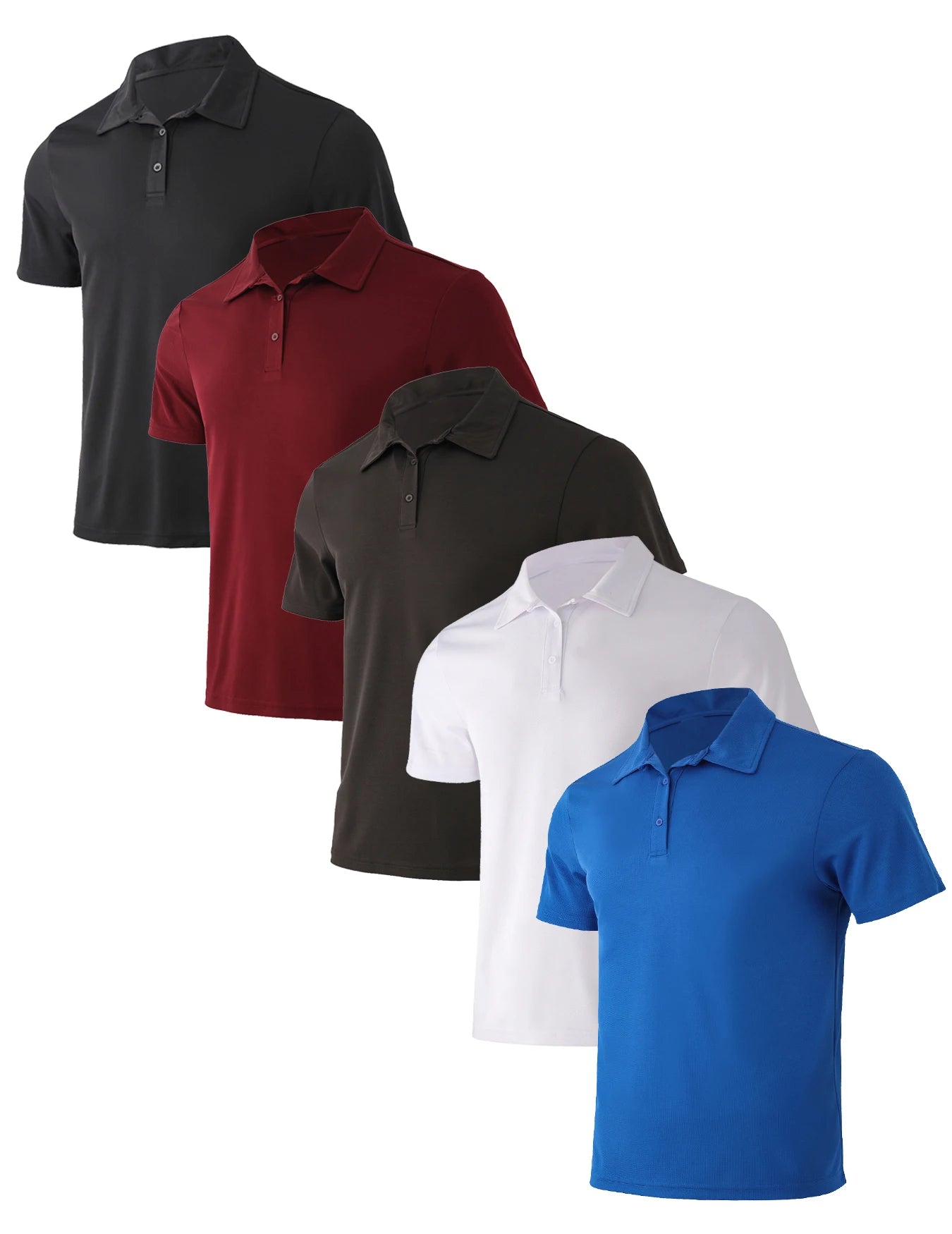 Men's Quick Dry Solid Polo Shirt Breathable Short Sleeve