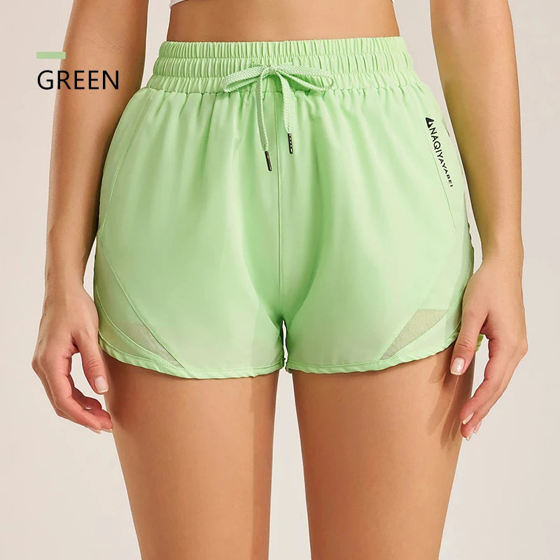 NAQIYABEI Women's Yoga Shorts Running Gym Activewear