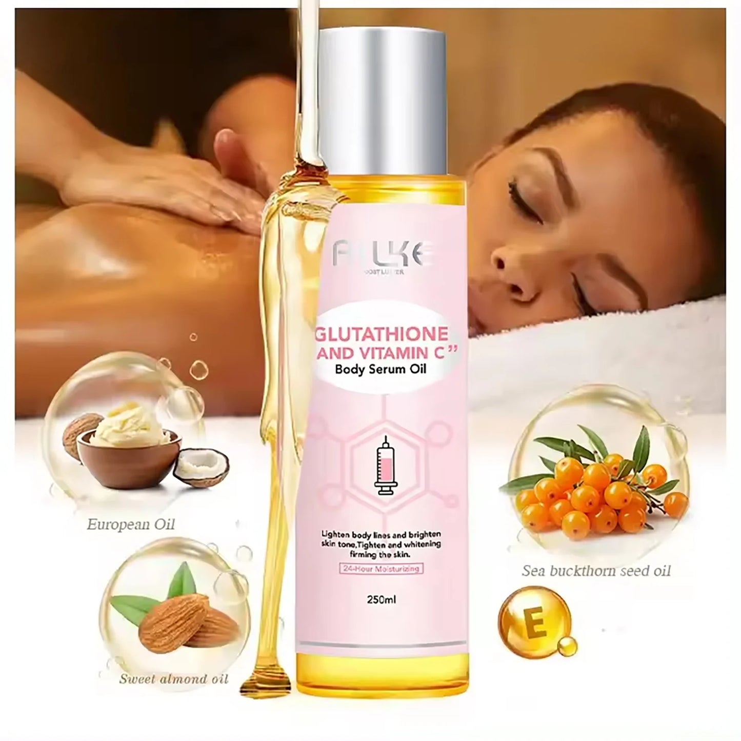 AILKE Vitamin C Moisturizing Whitening Massage Oil for Skin Types