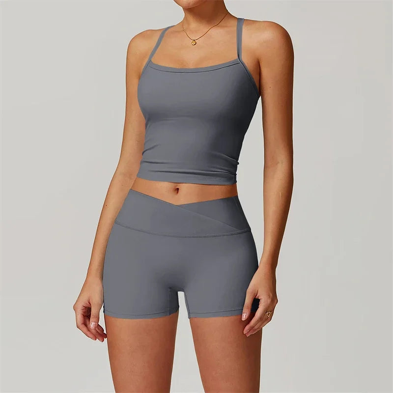 Nude Feel Yoga Set 2 Piece Sports Outfit For Women