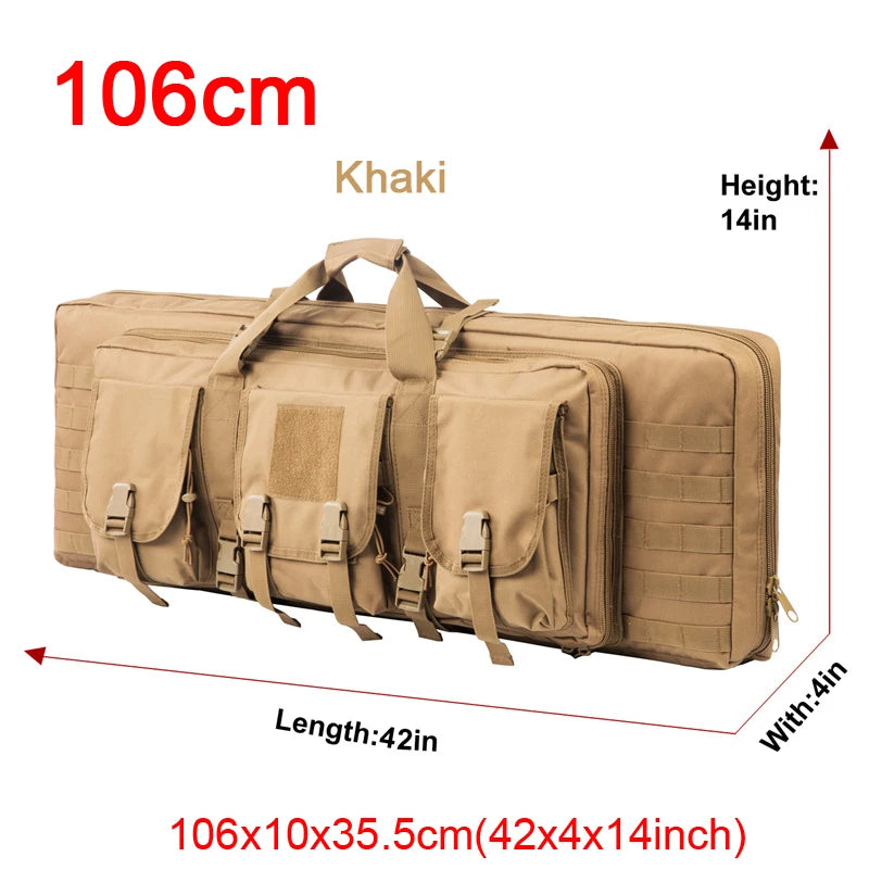 LQARMY Tactical Double Rifle Case Molle Bag Sniper Airsoft