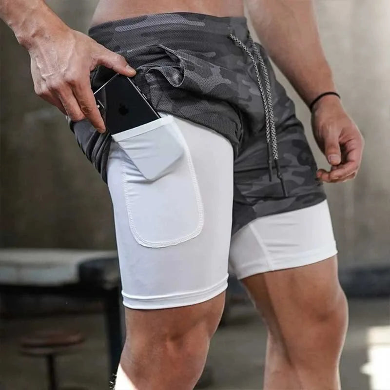 Camo Running Shorts For Men 2 In 1 QuickDry UltraPro