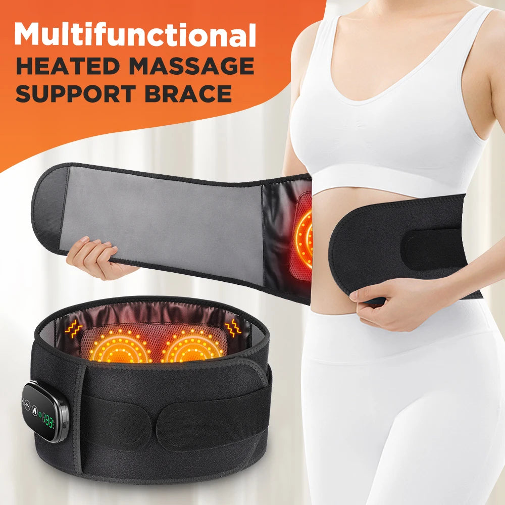 Hailicare Heating Vibration Massager Belt Waist Lower Back Relief