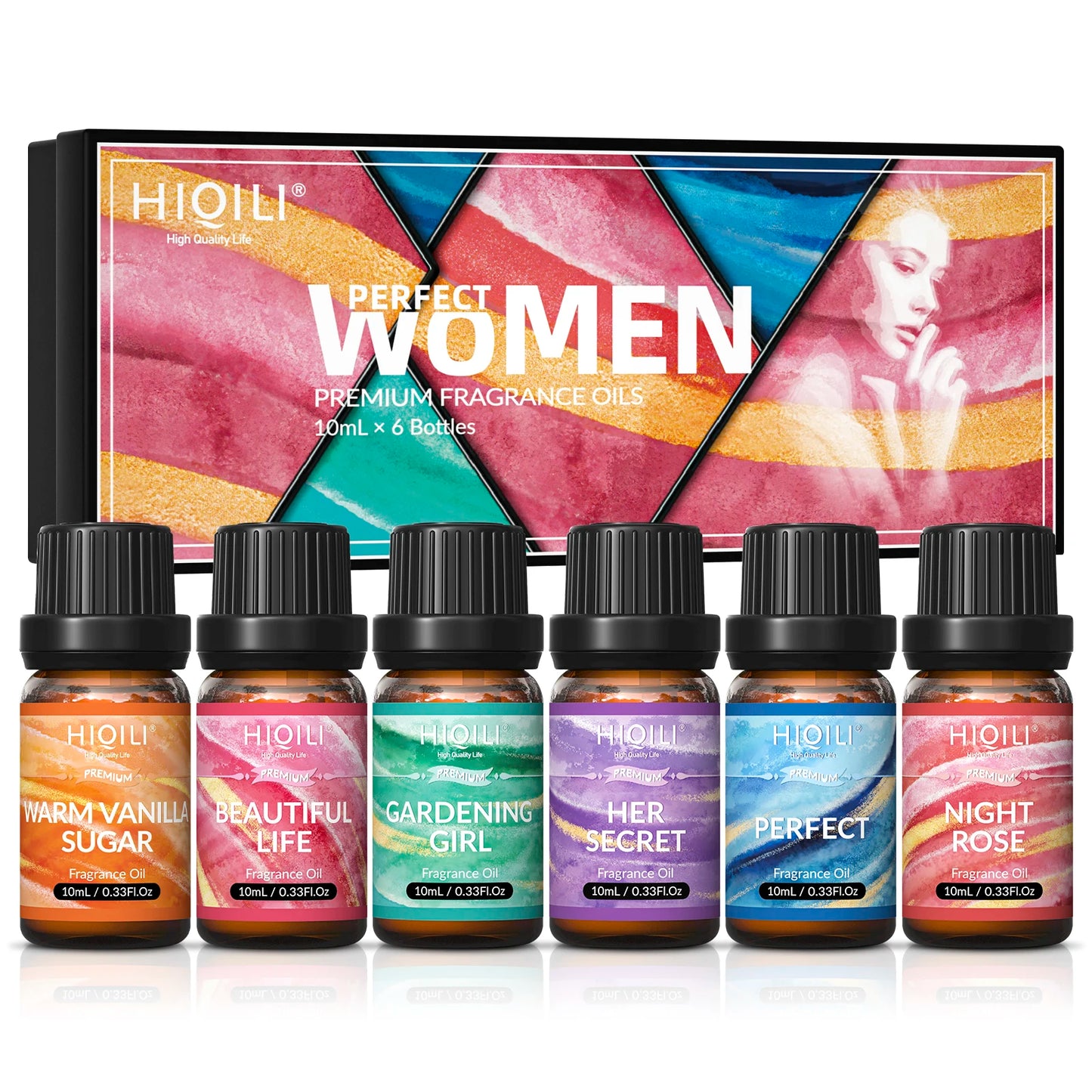 HIQILI Fragrance Oil Set 6 Pieces Pure Perfume Oils Diffuser