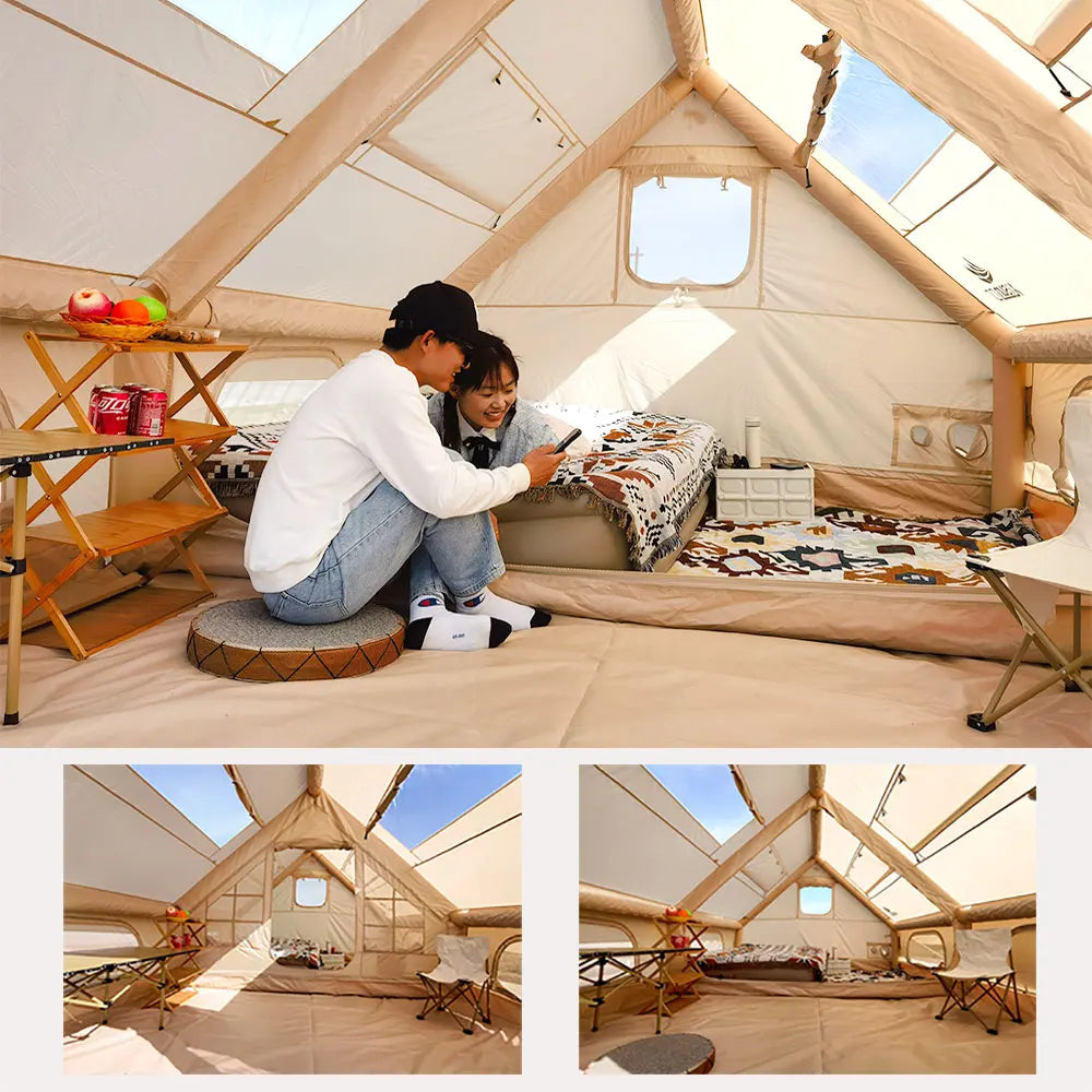 Family Camping Inflatable Tent With PVC Skylight Air Tube