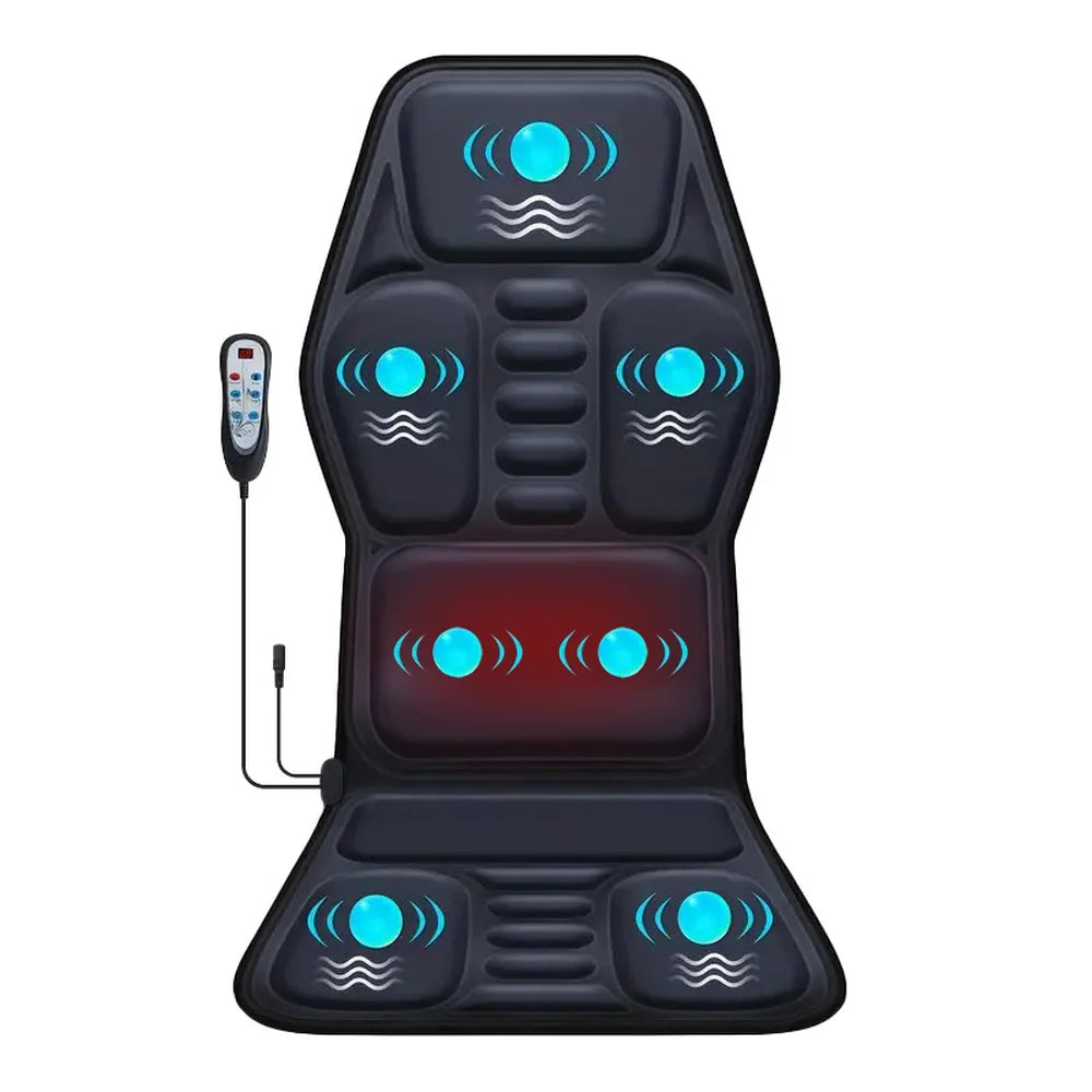 Himouta Heated Back Massager Cushion For Lumbar Neck Pain Relief
