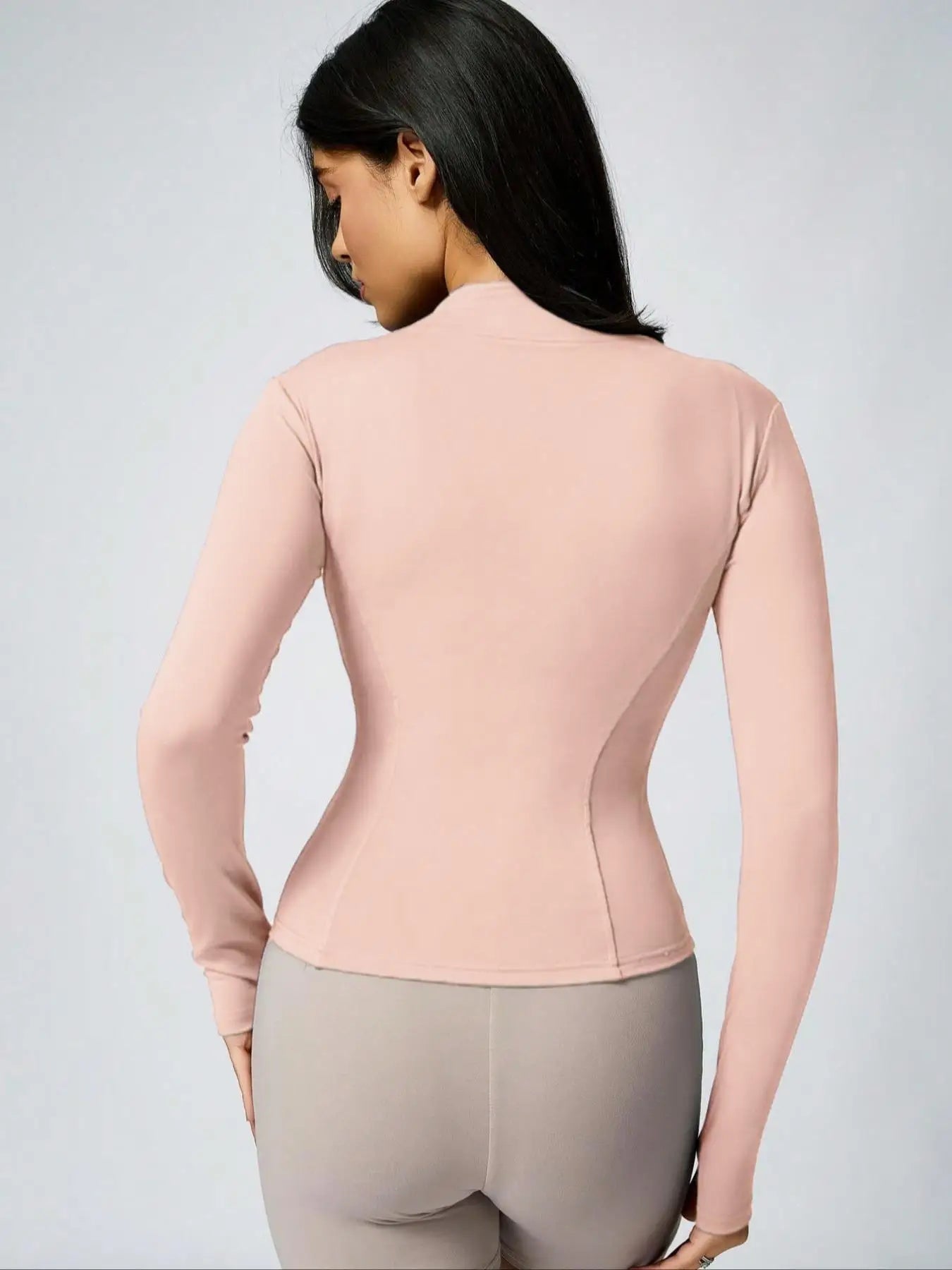 NONECN Fitfemme Womens Full Zip Long Sleeve Workout Jacket