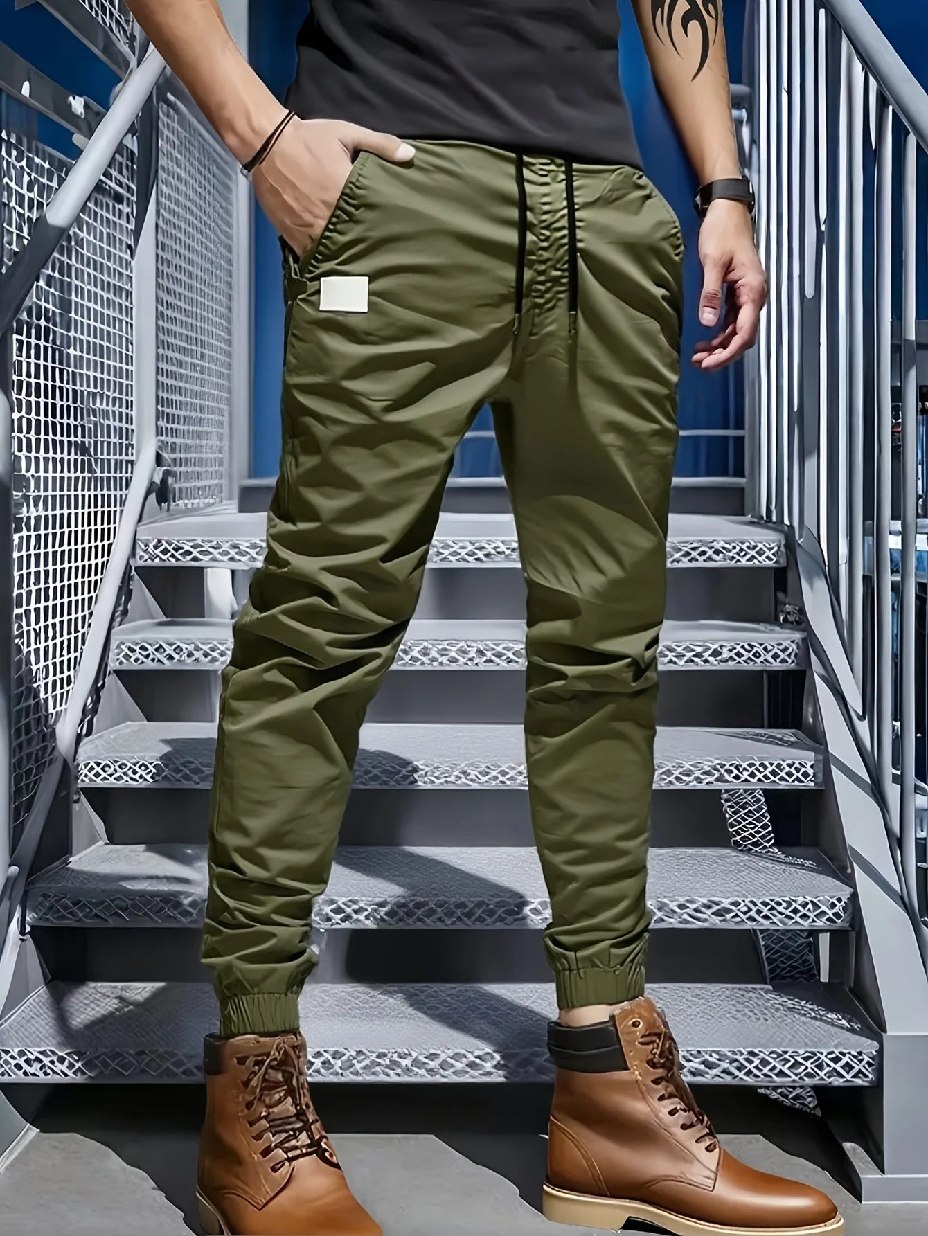 Winthunder Men's Loose Fit Workwear Pants With Multi Pockets