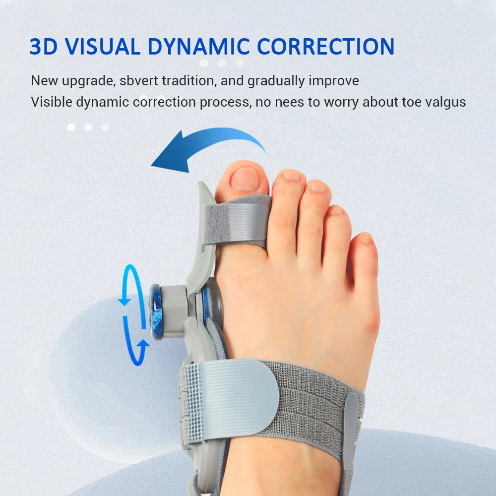 Adjustable Unisex Bunion Corrector Foot Hallux Valgus Braces Rotatable Toe Separator Straightener Pedicure Finger Toe Corrector