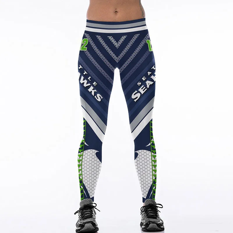 Junxi Wan 3D Cat Print Leggings Women High Waist Fitness