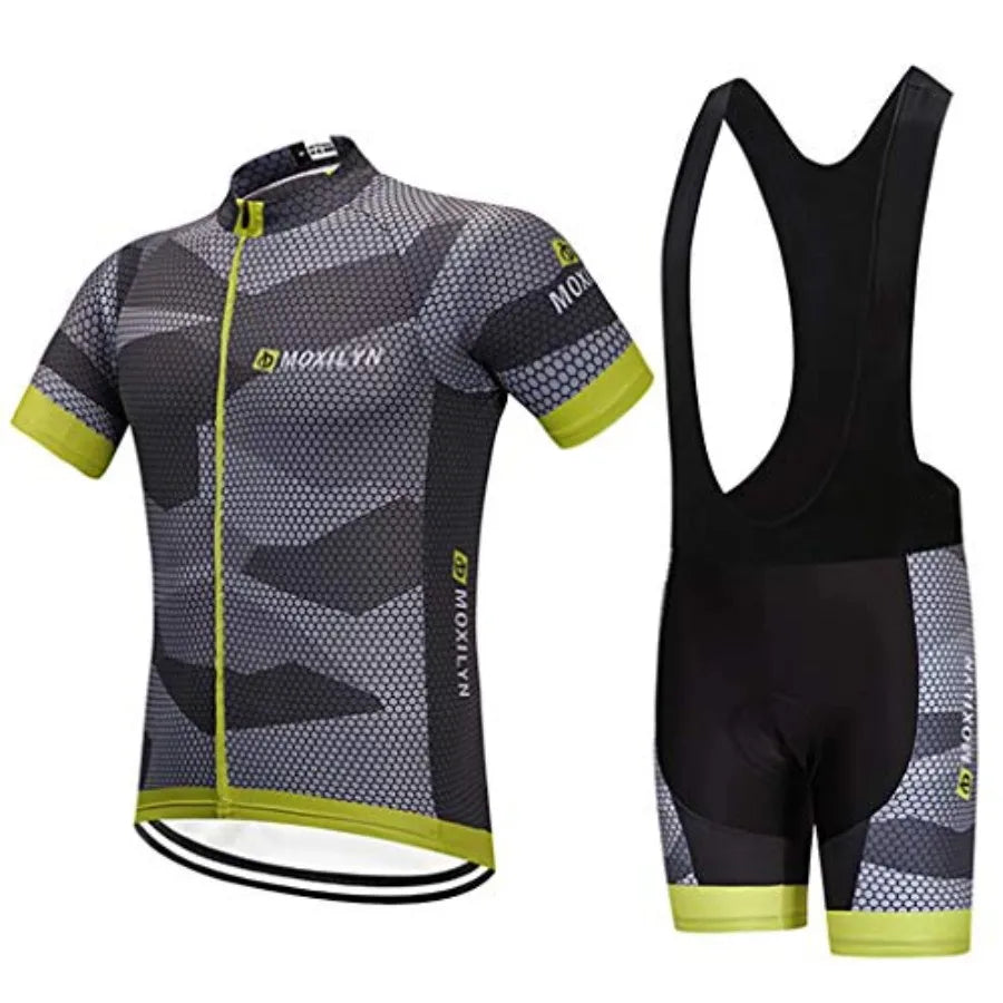 Women's Quick-Dry Cycling Jersey With Bib Shorts 9D Gel Pad