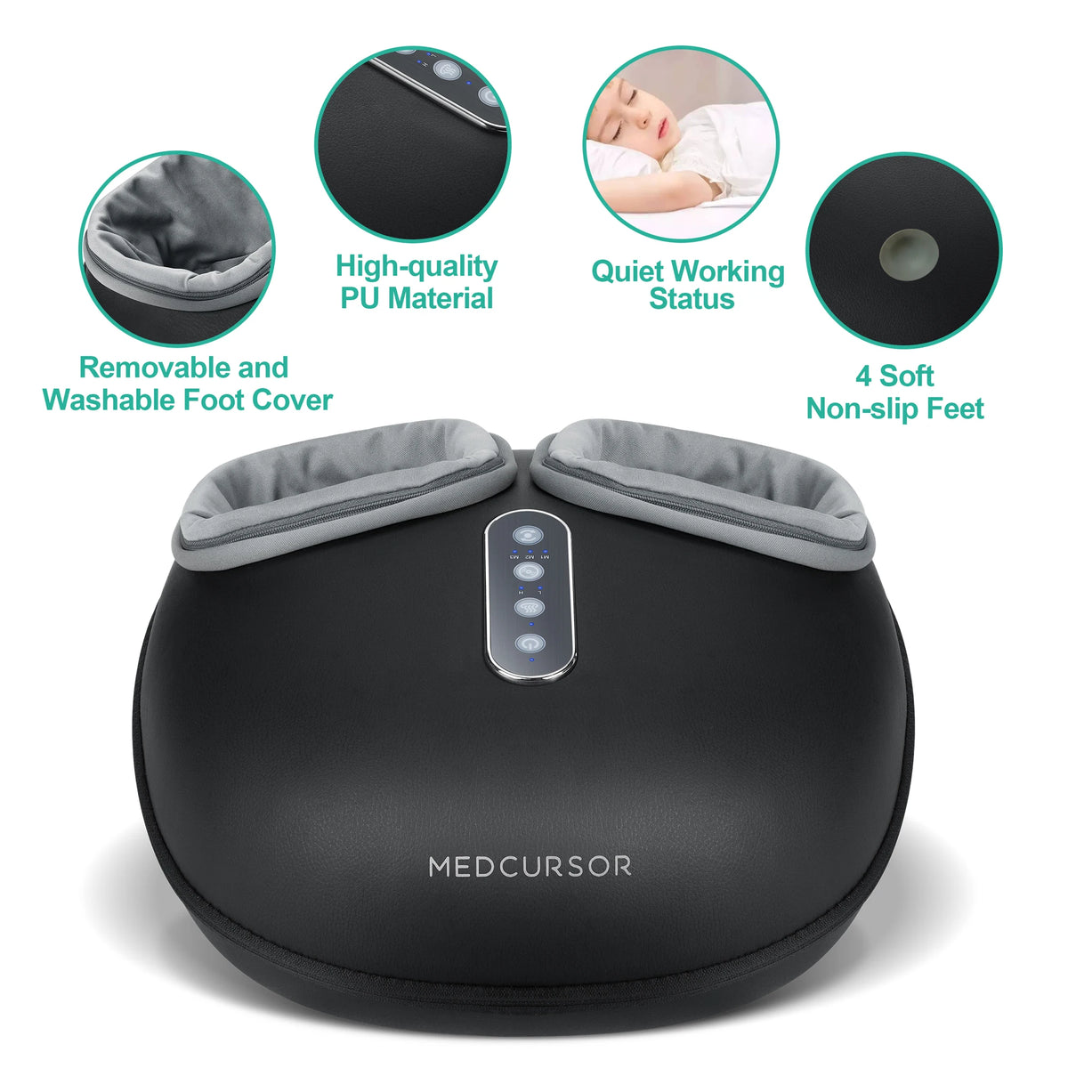 Medcursor Shiatsu Foot Massager With Heat And Relaxing Roller