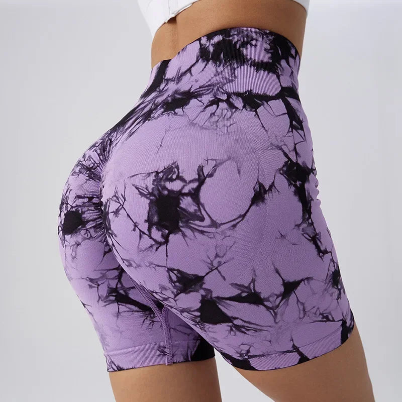 Women's High Elastic Yoga Shorts For Gym And Running