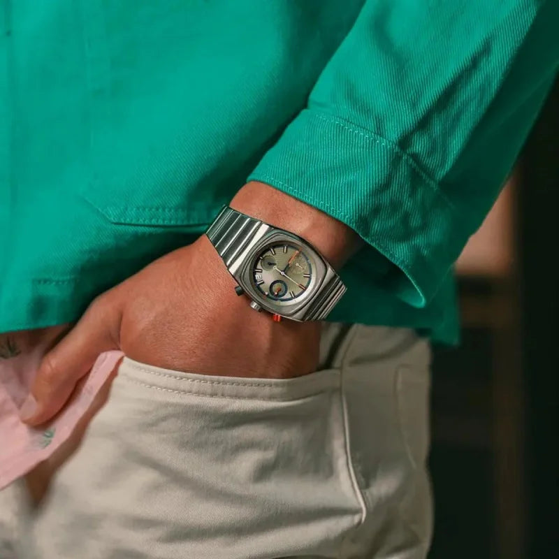 CILOA Square Mens Quartz Watch Stainless Steel Case Gift Idea