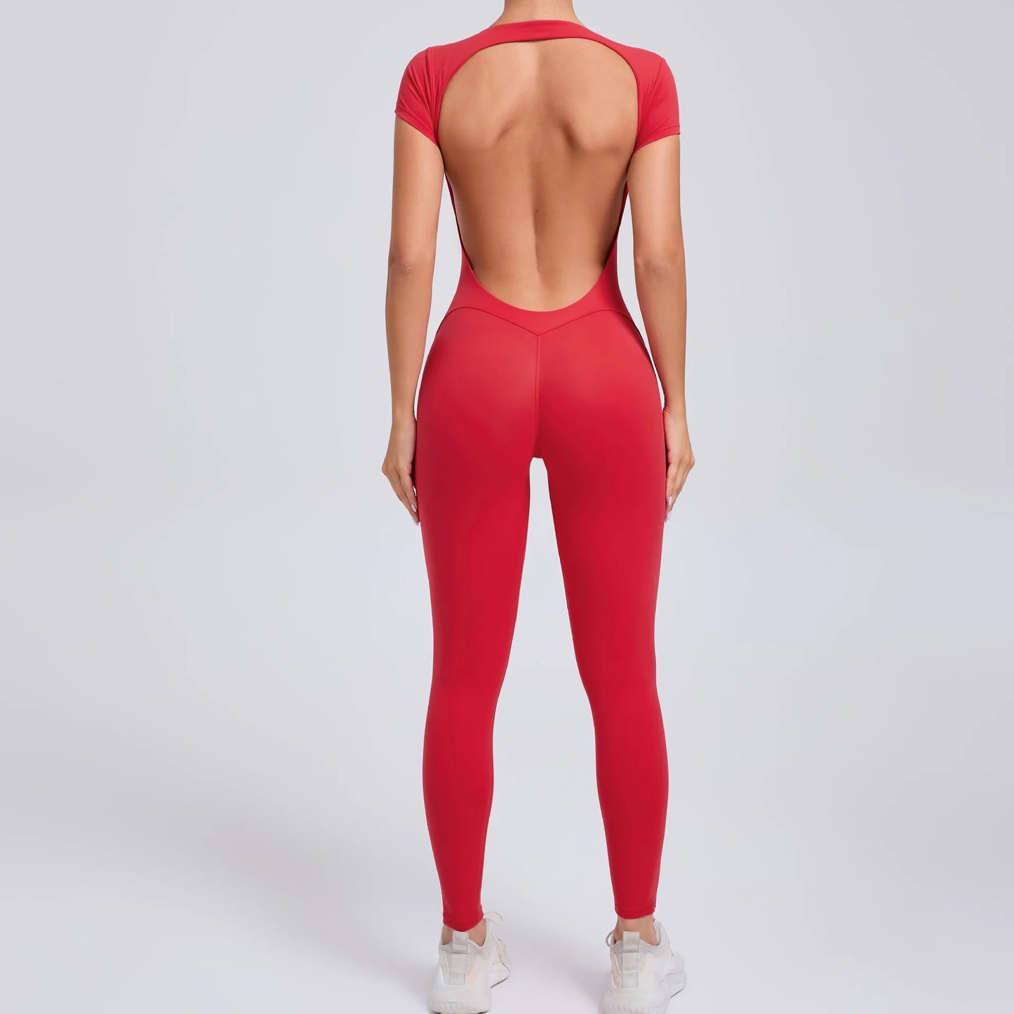 COZOKCN Women's Yoga Jumpsuit One-Piece Open Back Slim Fit