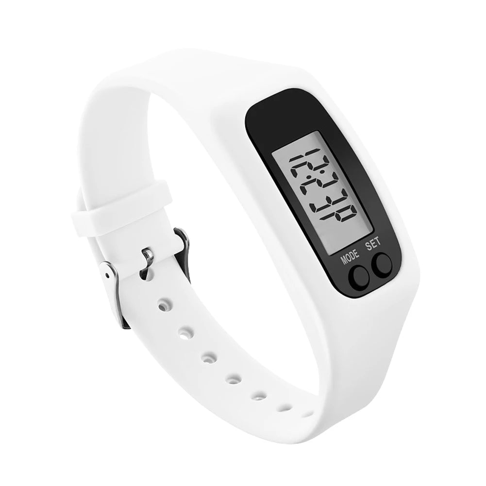 APWIKOGER Led Pedometer Bracelet Calorie Counter 12 24H Time Display