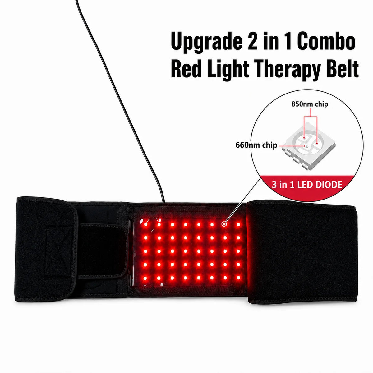 Red Light Therapy Belt for Muscle Relaxation and Circulation Support