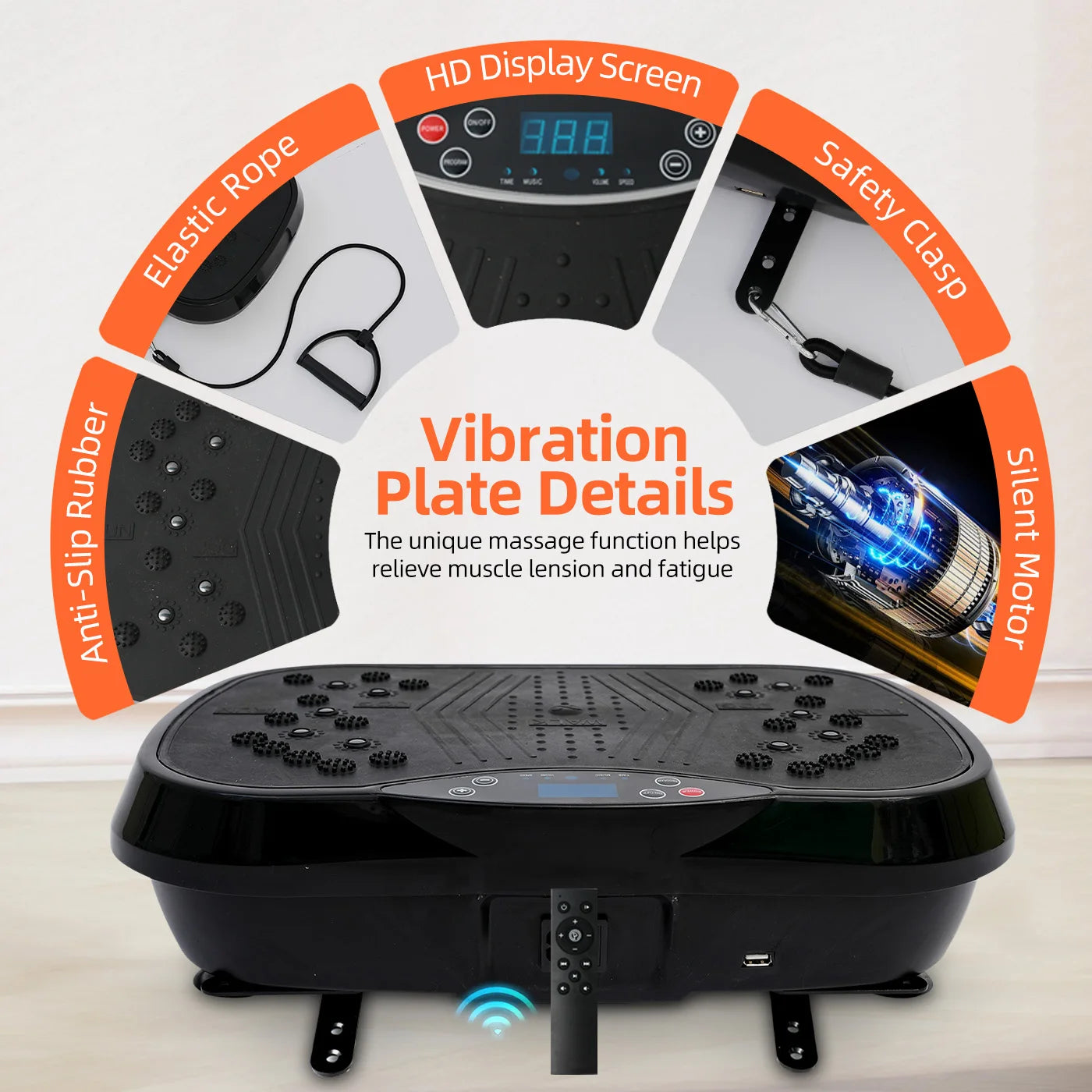 Vibration Plate Exercise Machine Full Body Workout Fat Burning Portable