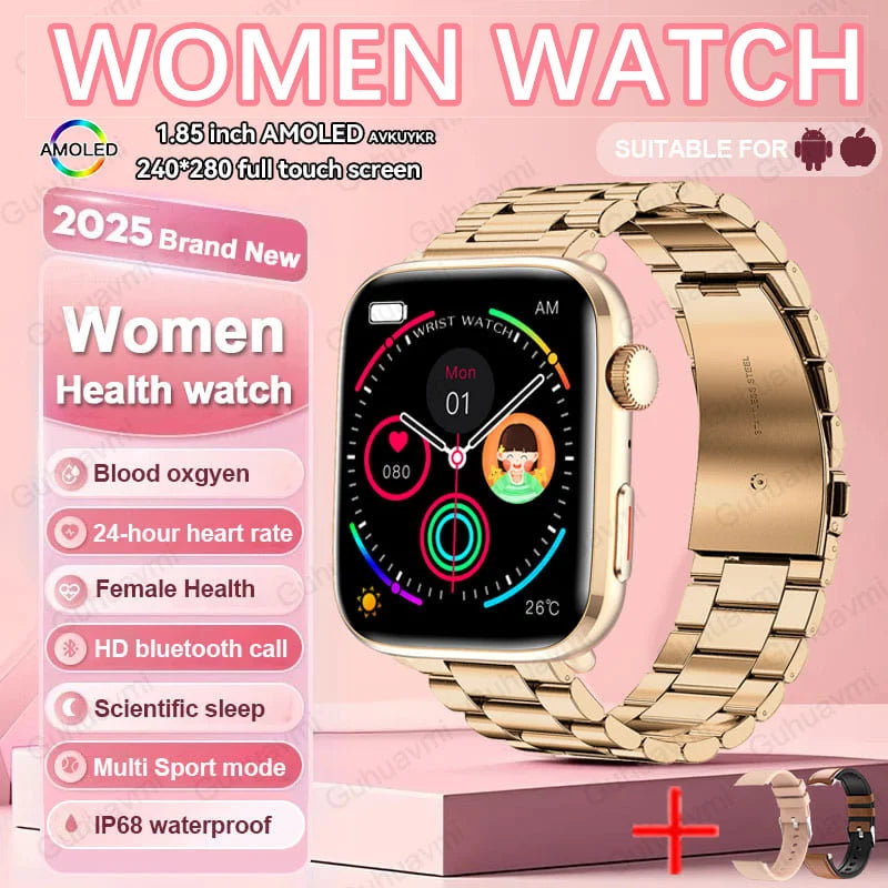 AI Smart Diagnosis Watch HRV PPG Blood Pressure Health Monitor NFC IP68