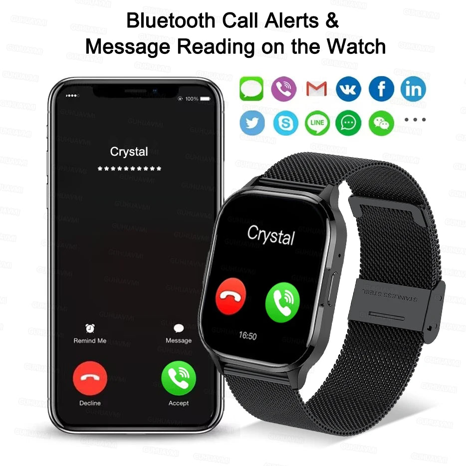 Ultra Thin Smartwatch With Bluetooth Calling And Health Tracking