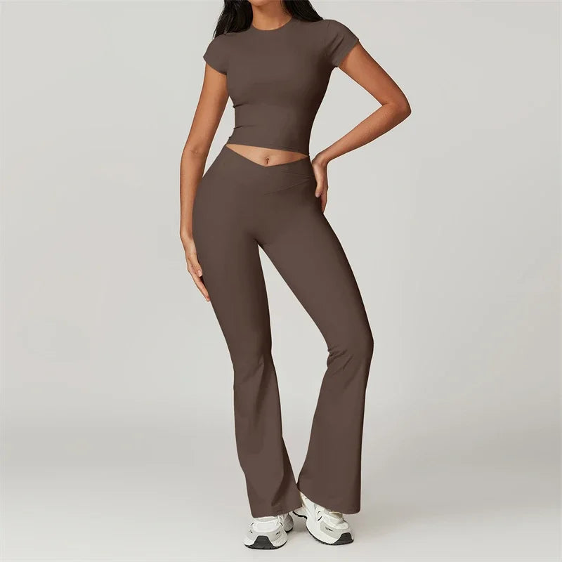 Nude Feel Yoga Set 2 Piece Sports Outfit For Women