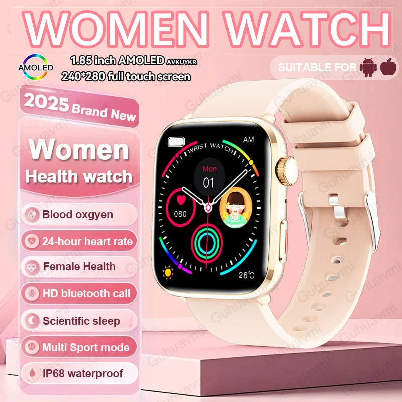 AI Smart Diagnosis Watch HRV PPG Blood Pressure Health Monitor NFC IP68