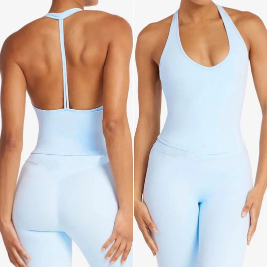 Women Yoga Chest Pad Sports Bra And Shorts Fitness Wear
