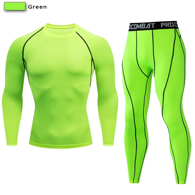 Men Compression Sportswear Set Two Piece Tracksuit