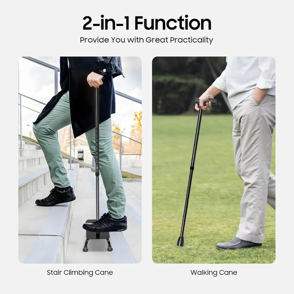 Stair Climbing Assist Cane Four Leg Anti Slip Aluminum Alloy