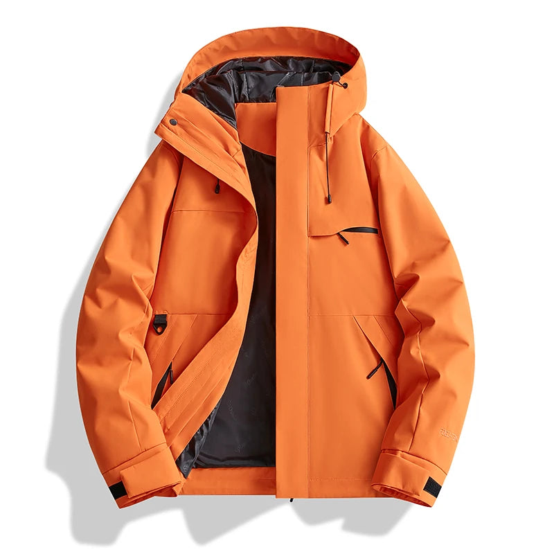 Waterproof Hooded Hiking Jacket for Women Outdoor Sports Trekking