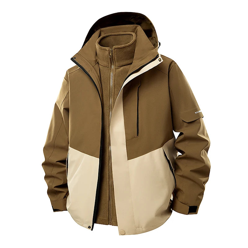 OTIKKC Waterproof Windproof Three In One Thermal Outdoor Jacket