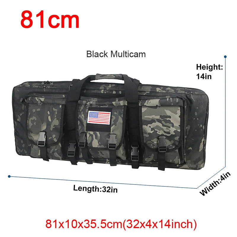 LQARMY Tactical Double Rifle Case Molle Bag Sniper Airsoft