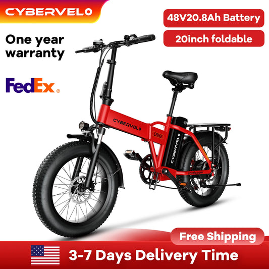 CYBERVELO Mars700 1000W Electric Mountain Bike Off Road Fat Tire