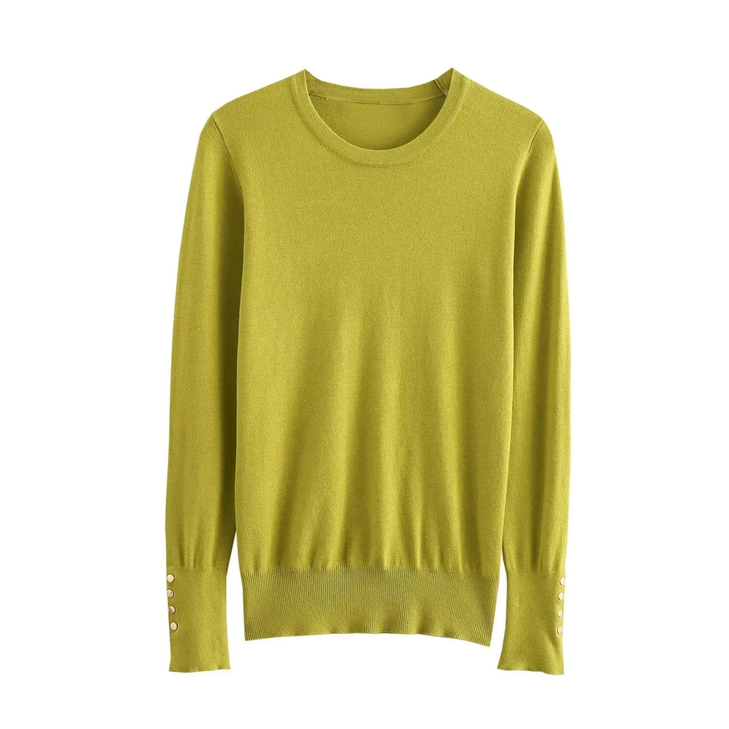 Others Loose Long Sleeve Round Neck Knit Sweater For Summer