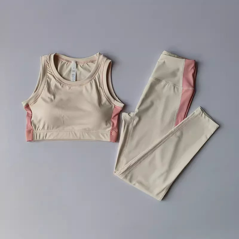 Women's Yoga Set 2 Piece High Waist Leggings Sports Bra