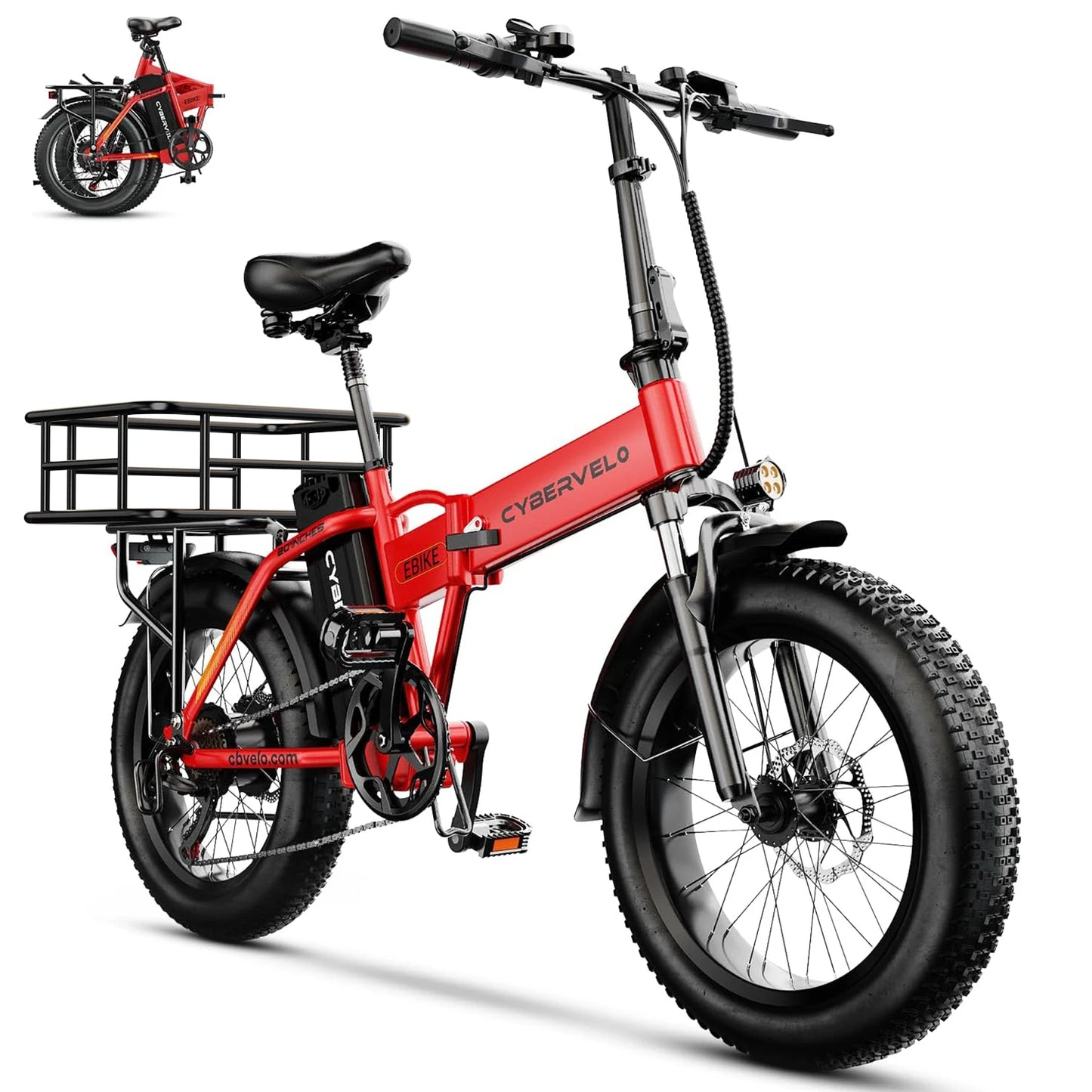 CYBERVELO EK4 1000W Folding Electric Bike 48V Battery