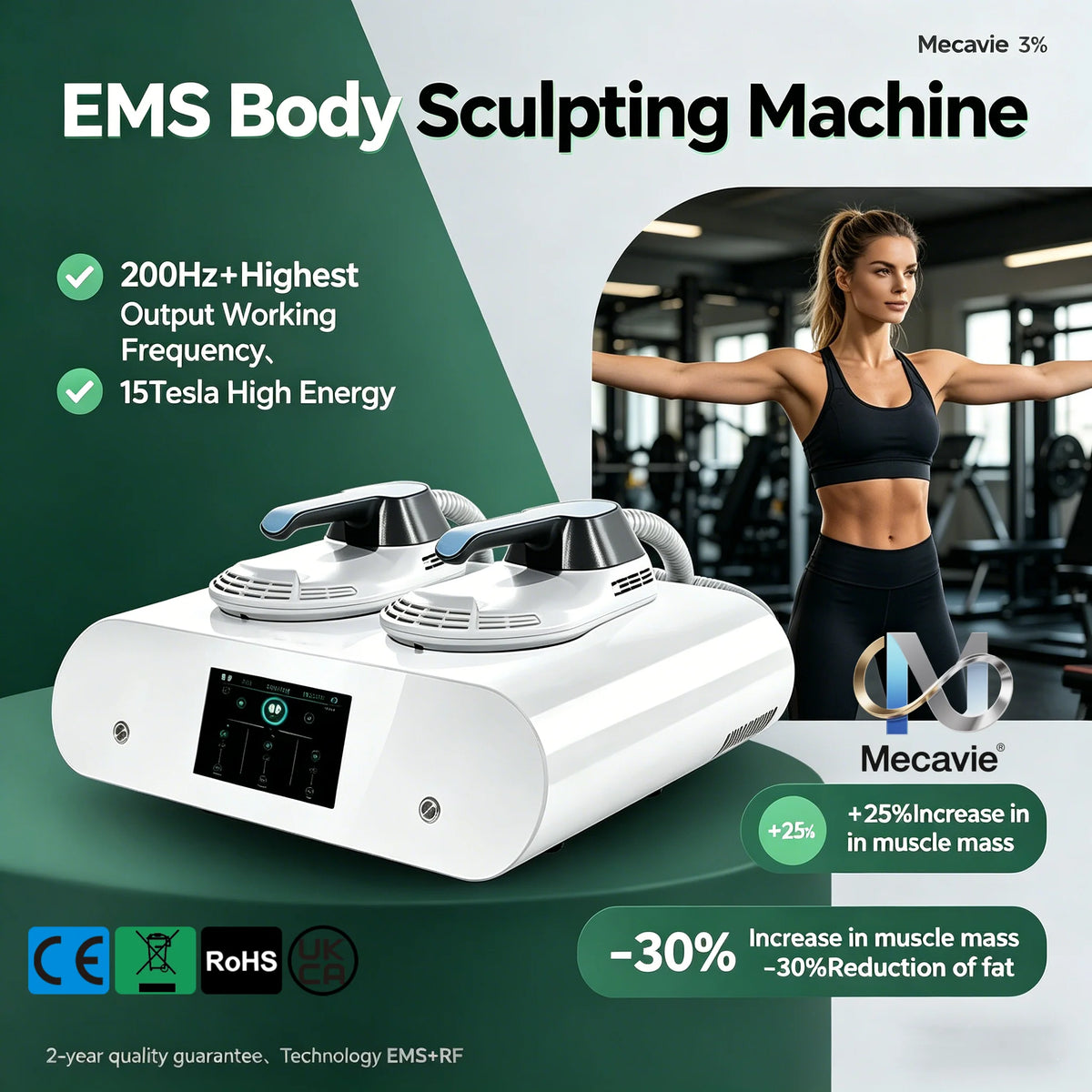 Emsnova Dual Handles EMS Muscle Shaping And Slimming Trainer