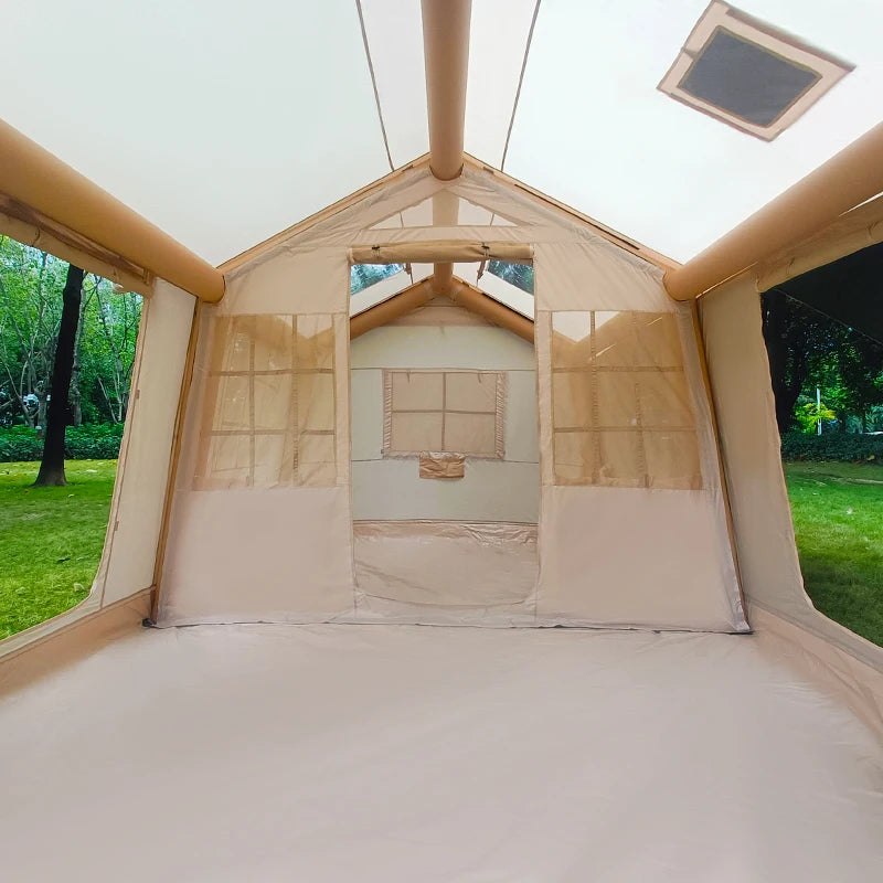 4 Season Inflatable Camping Tent With Pump Quick Setup