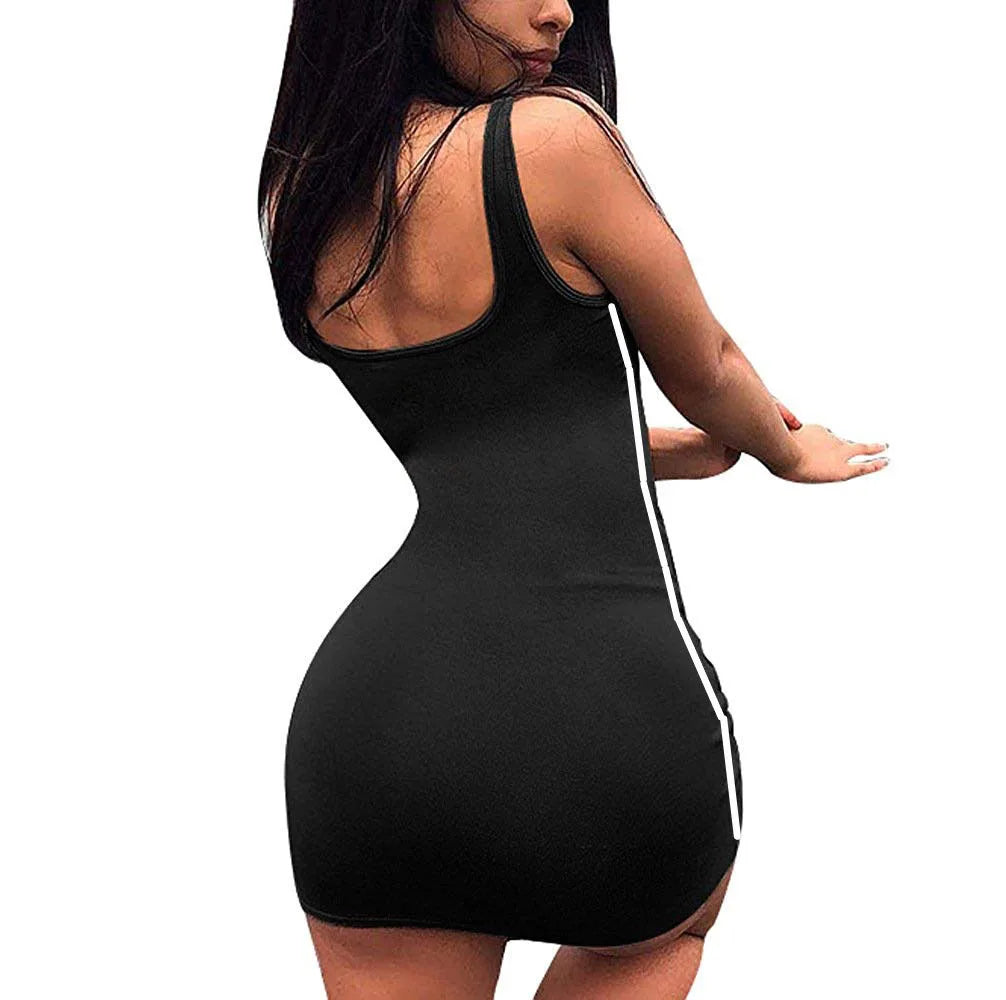 MAXAKG Women Bandage Bodycon Mini Dress Sleeveless Evening