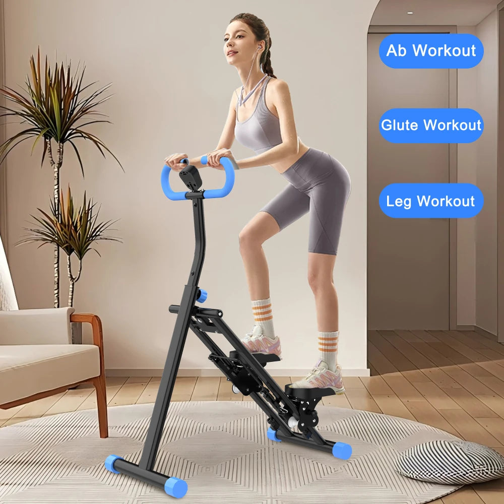Ye Home Stair Stepper - Upgrade Vertical Climber Workout Machine for Full-Body Exercise, Fitness Equipment with Stable Frame & Adjustable Handlebar - Blue