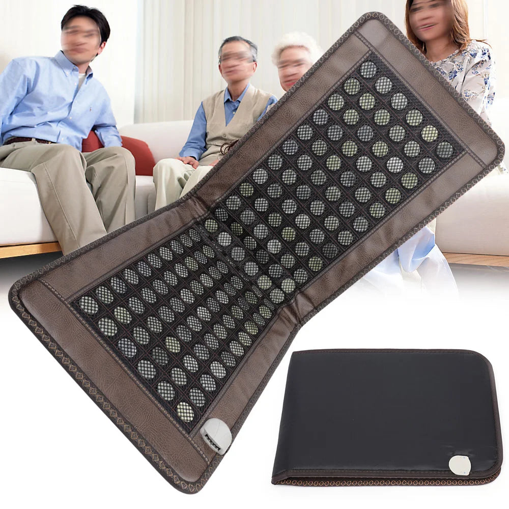 Far Infrared Heating Pad Natural Jade and Tourmaline Heating Mat Electric Stone Heating Mattress Full Body Relax