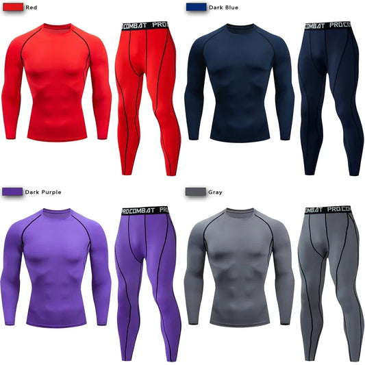 Men Compression Sportswear Set Two Piece Tracksuit