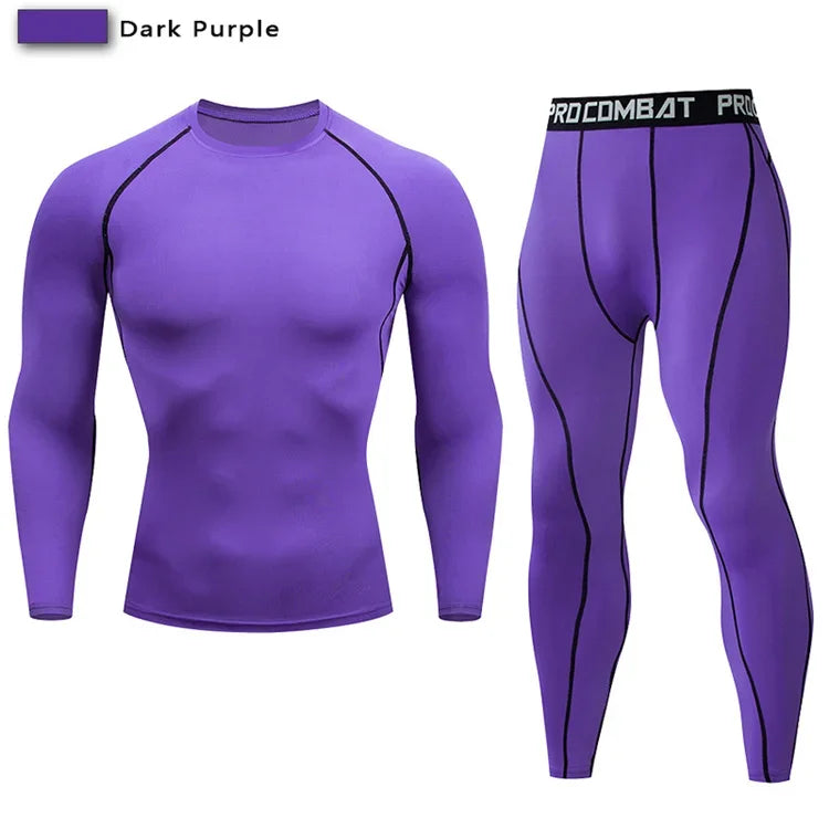Men Compression Sportswear Set Two Piece Tracksuit