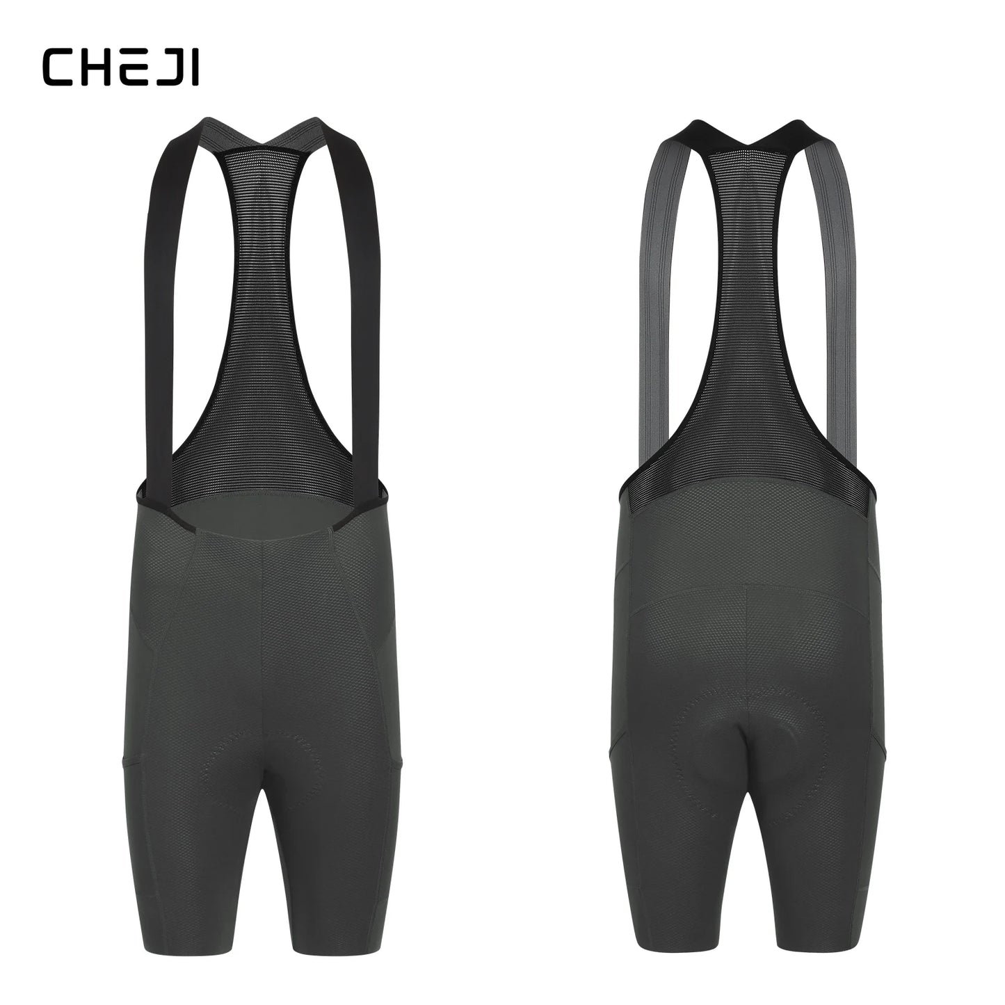Cheji Men's Cycling Bib Shorts Seamless Comfort Quick Dry Breathable