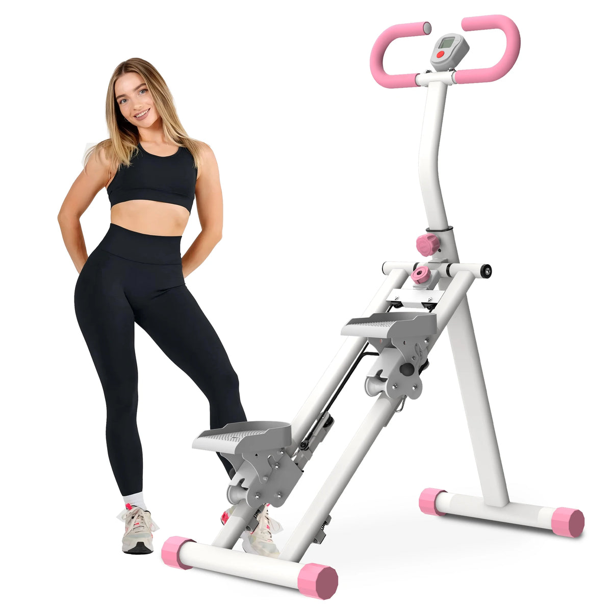 Ye Home Stair Stepper - Upgrade Vertical Climber Workout Machine for Full-Body Exercise, Fitness Equipment with Stable Frame & Adjustable Handlebar - Blue