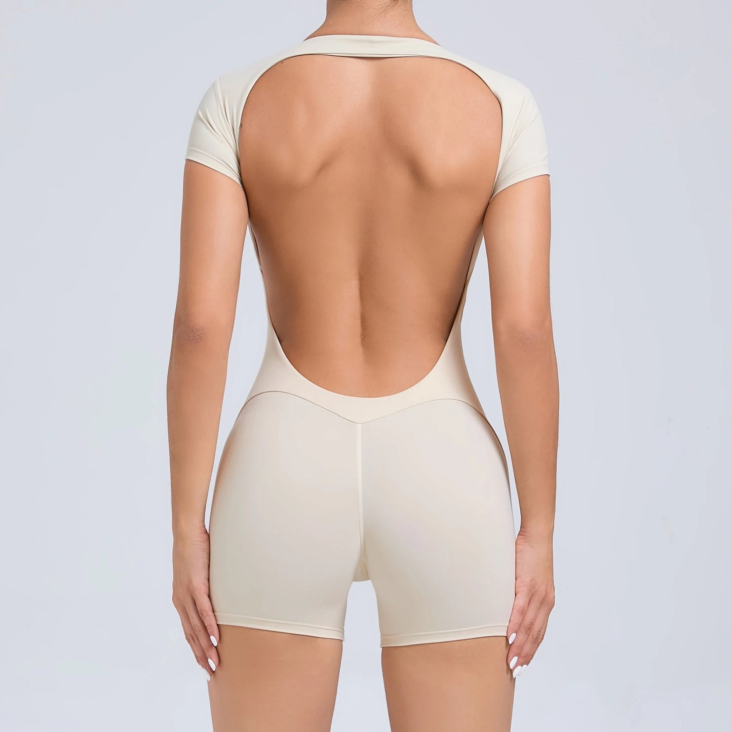 COZOKCN Women's Yoga Jumpsuit One-Piece Open Back Slim Fit