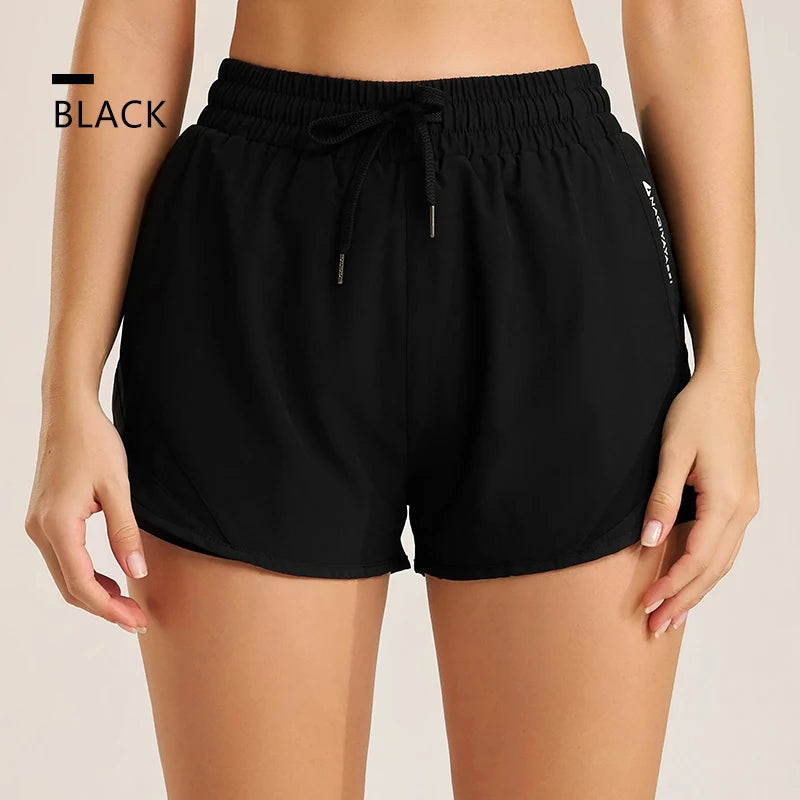 NAQIYABEI Women's Yoga Shorts Running Gym Activewear