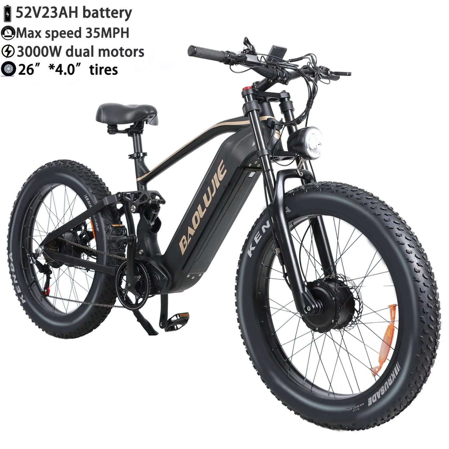 Baolujie Peak Power Electric Bicycle 1500W 3000W 5000W E Bike